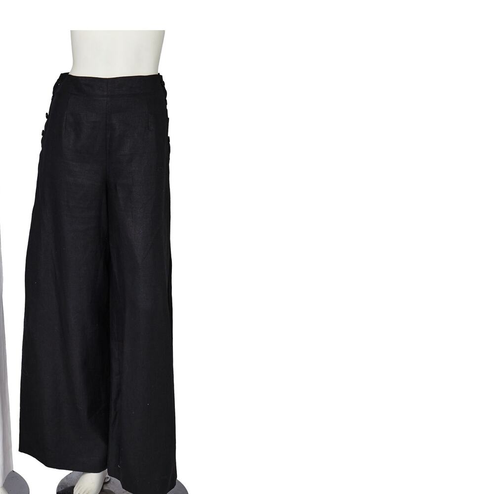 Chanel linen trousers black